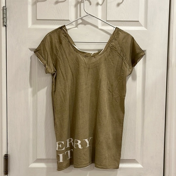 Burberry Brit Logo Scoop Neck Cotton Tee - Picture 5 of 15